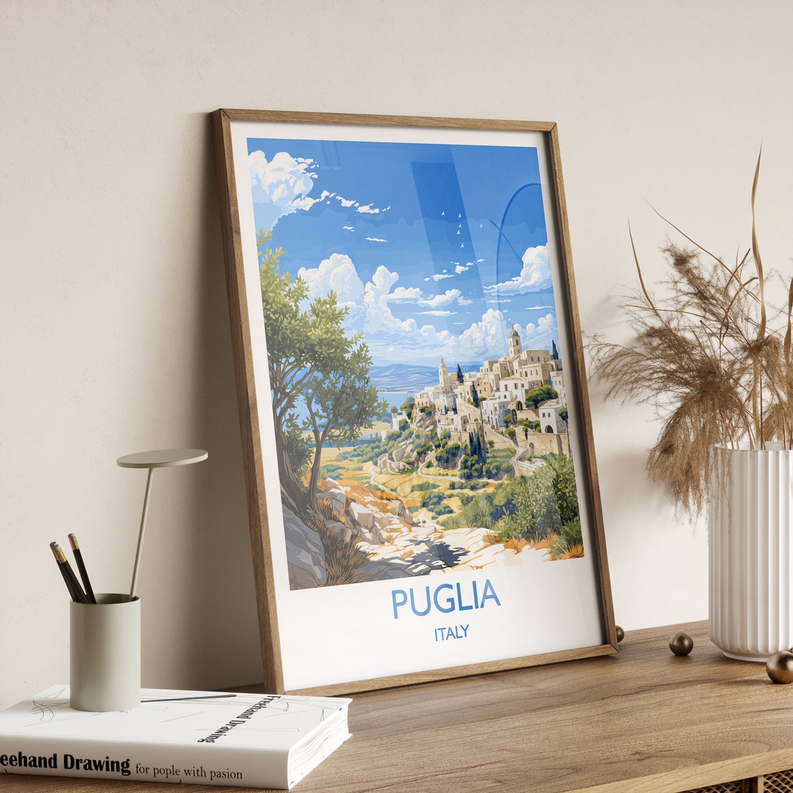 Puglia Travel Poster Wall Art Travel Print Of Puglia Puglia Art Lovers Gift Italy Italy Art Gift - Image 2
