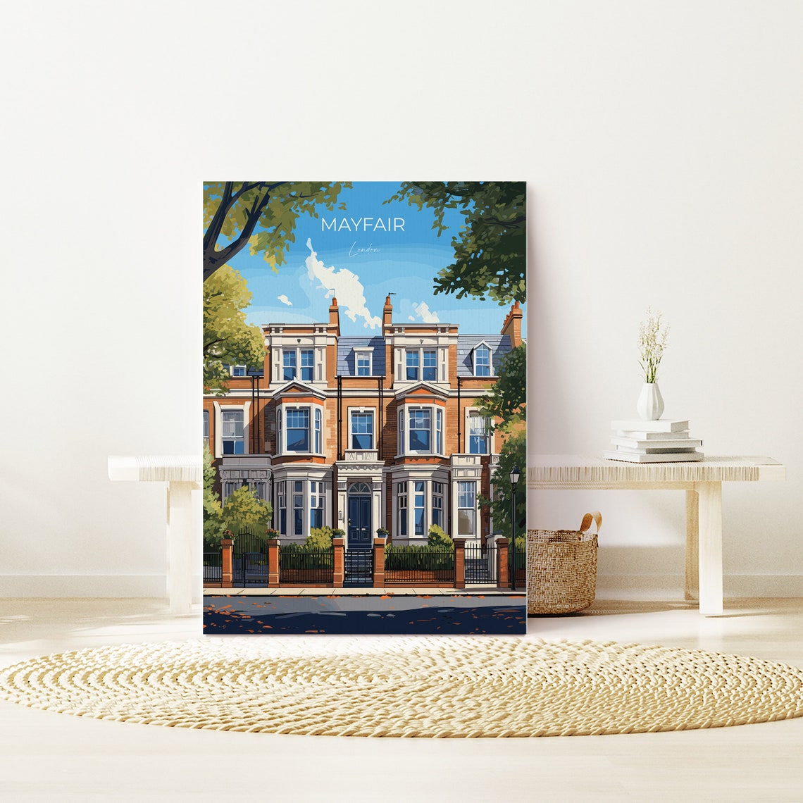 Mayfair London Travel Poster Art Print - Image 3