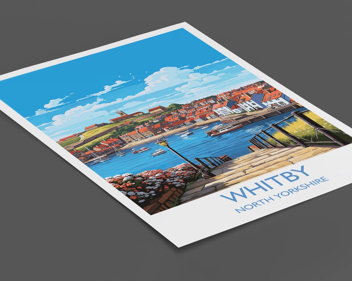 Whitby Yorkshire Travel Gift Wall Art Print - Image 2