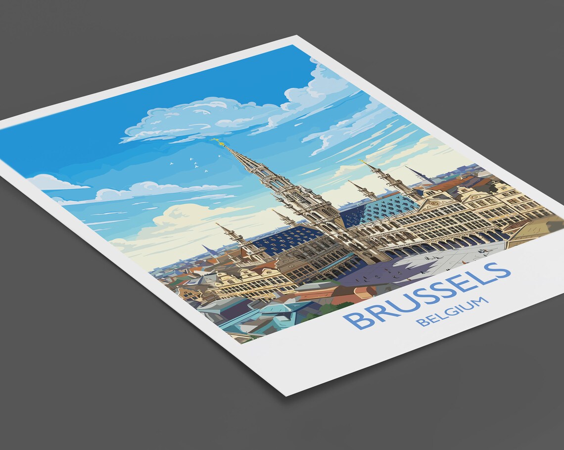 Brussels Vintage Travel Poster, Belgium Art Print - Image 2