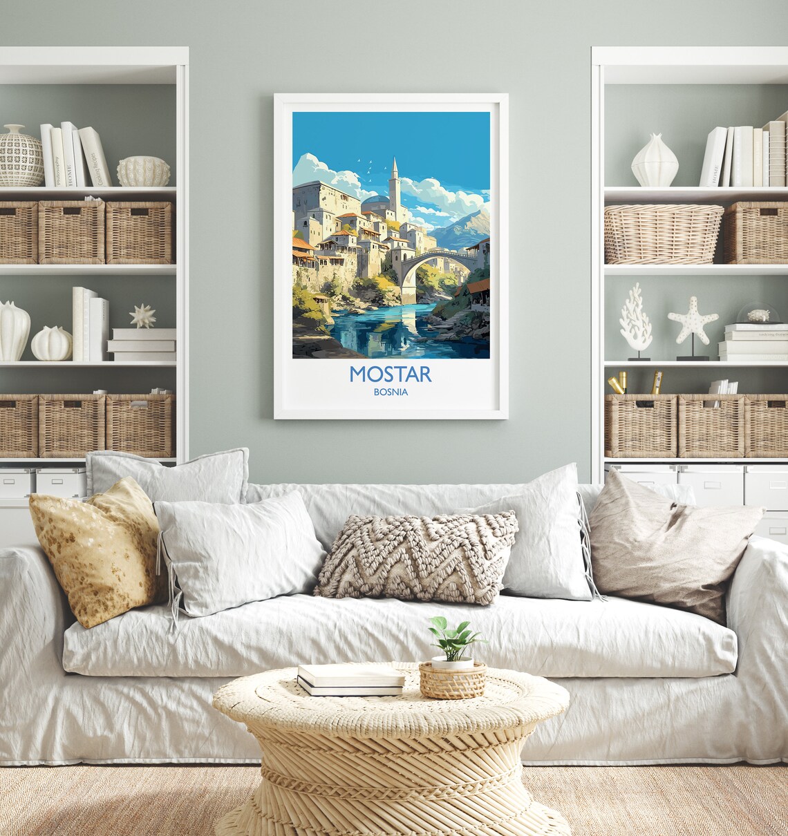 Mostar Travel Poster, Bosnia Place Print - Image 4