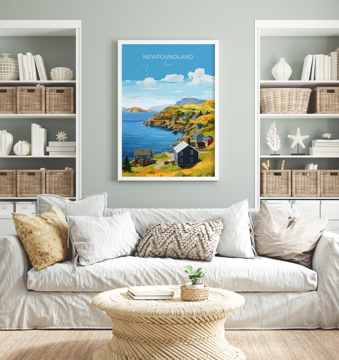 Newfoundland Coastal Fishing Village Canada Atlantic Harbour Poster - Image 3