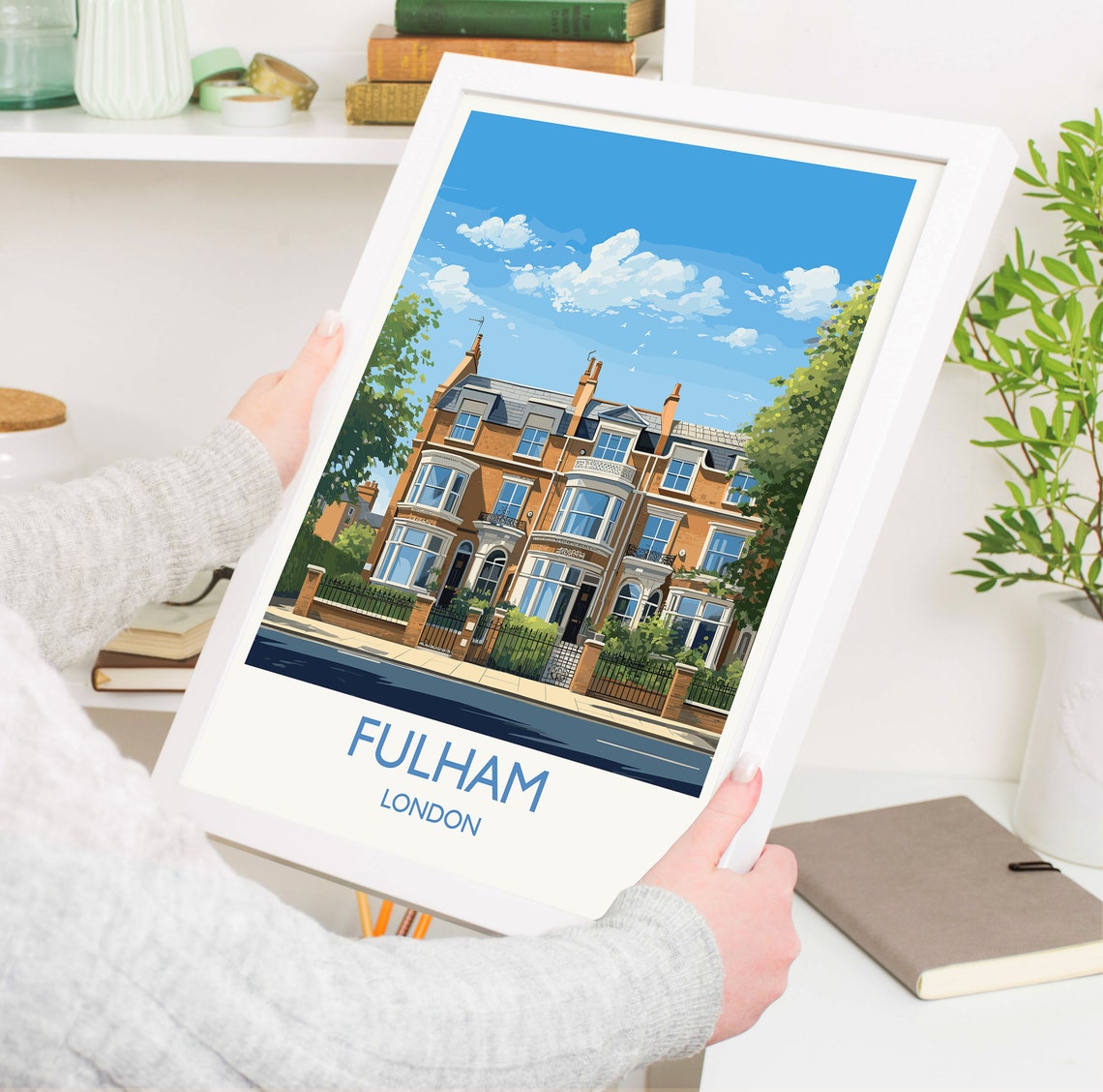 Fulham Travel Poster Wall Art Travel Print Of Fulham London Poster Fulham Art Gift London Art Uk Travel Gift - Image 5