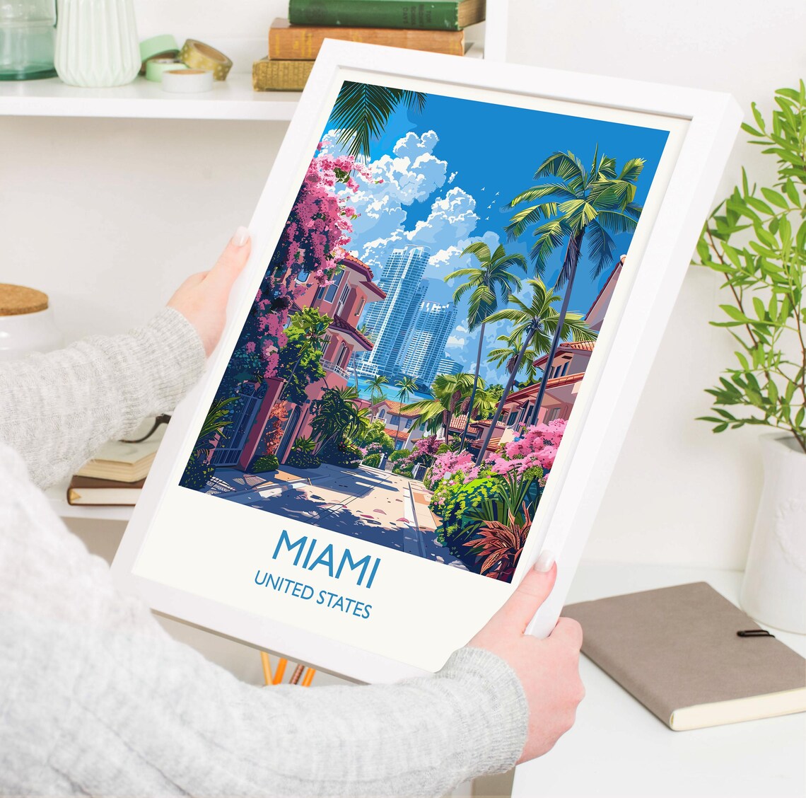 Miami Travel Poster, USA City Wall Art Print - Image 3