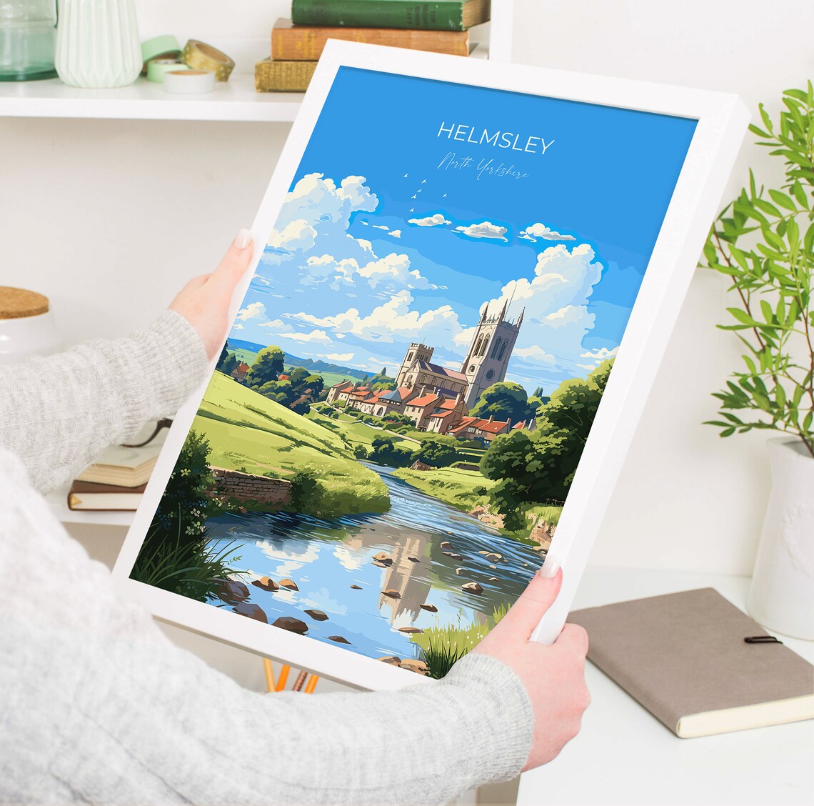 Helmsley Travel Poster, Yorkshire England Travel Print - Image 5
