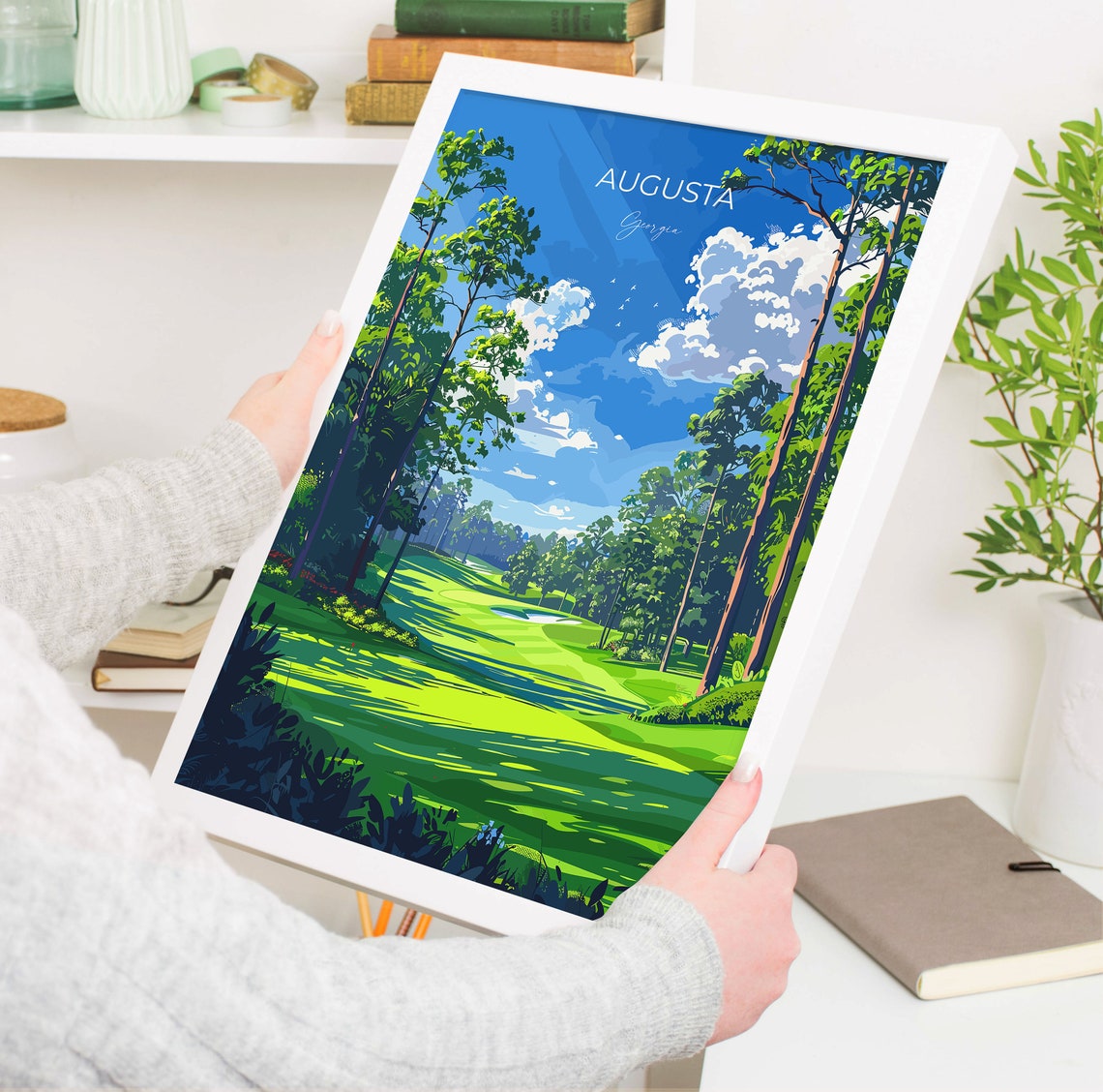 Augusta Georgia Pine Forest Golf Course Fairway Travel Poster - Image 5