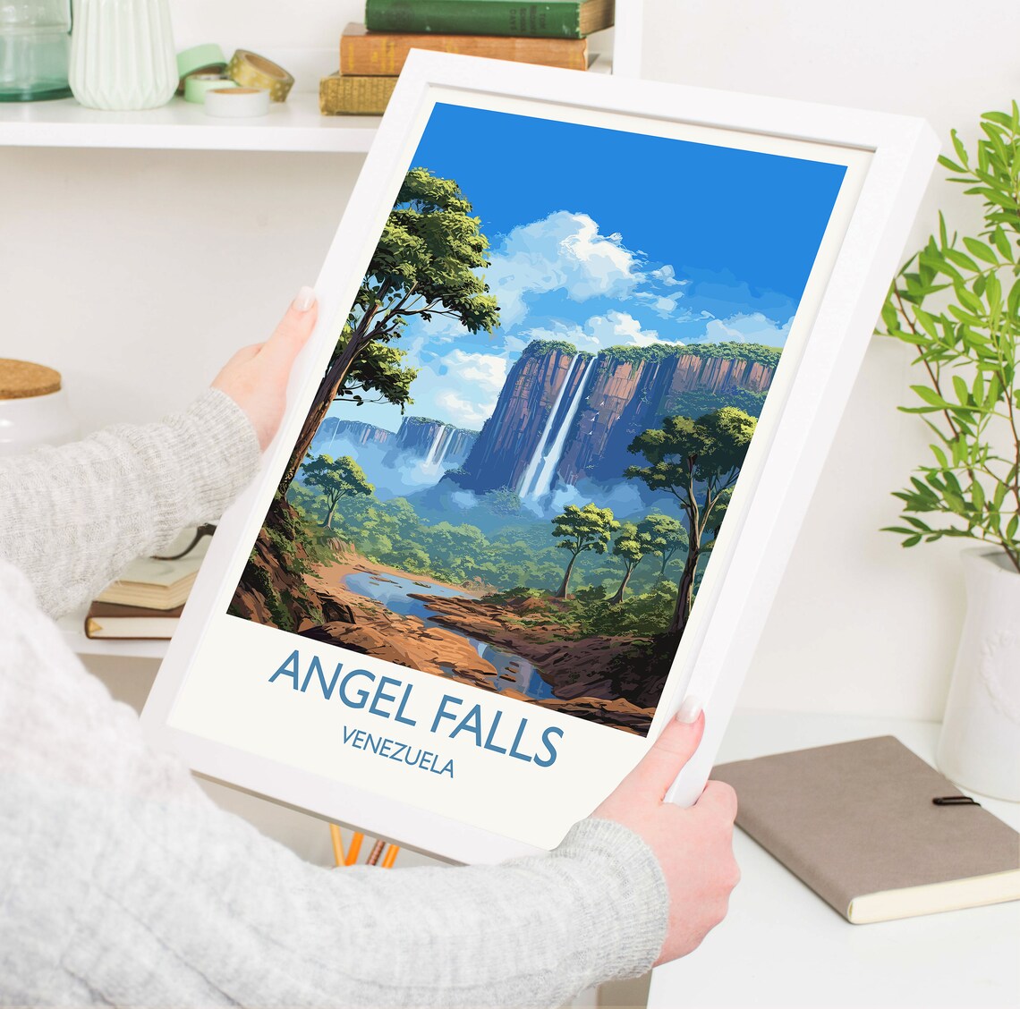 Angel Falls Venezuela Jungle Waterfall Tepui Travel Poster Wall Decor - Image 5
