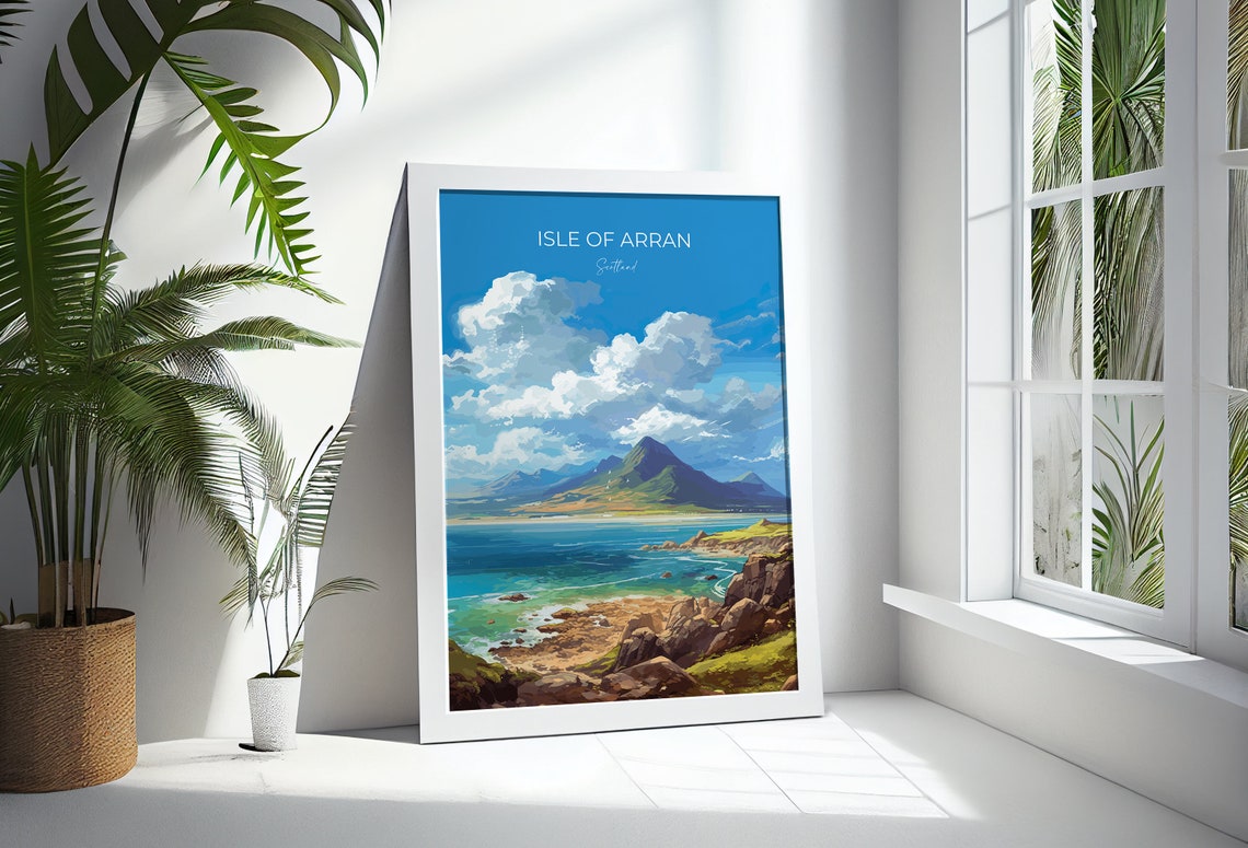 Isle Of Arran Poster Travel Print Of Isle Of Arran Scotland Art Lovers Gift Uk Travel Gift - Image 3