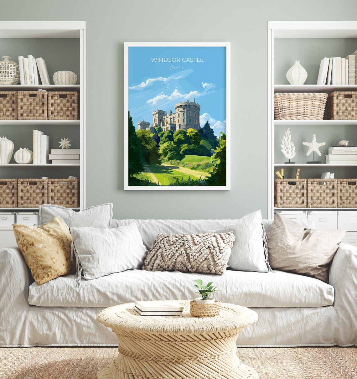 Windsor Castle Berkshire Royal Residence Gardens Travel Poster - Image 3