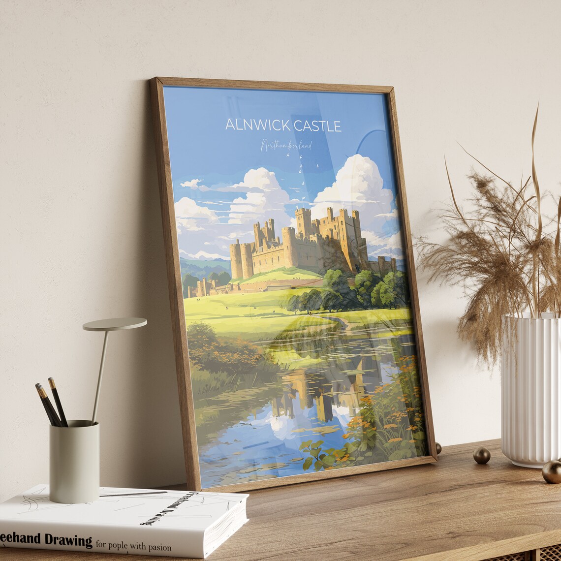 Alnwick Castle Travel Poster, England Landmark - Image 2