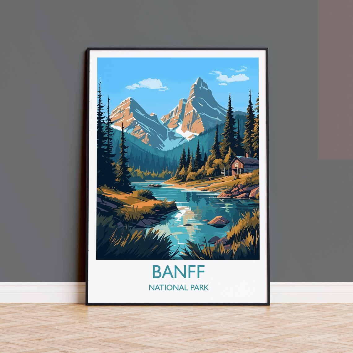 Banff Travel Poster, Banff National Park Canada
