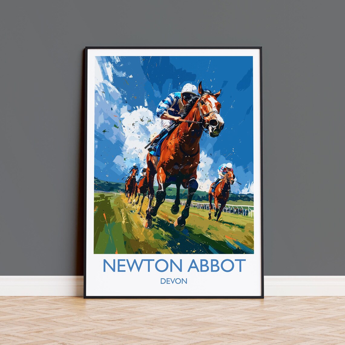 Newton Abbot Travel Poster, Devon England Art Print