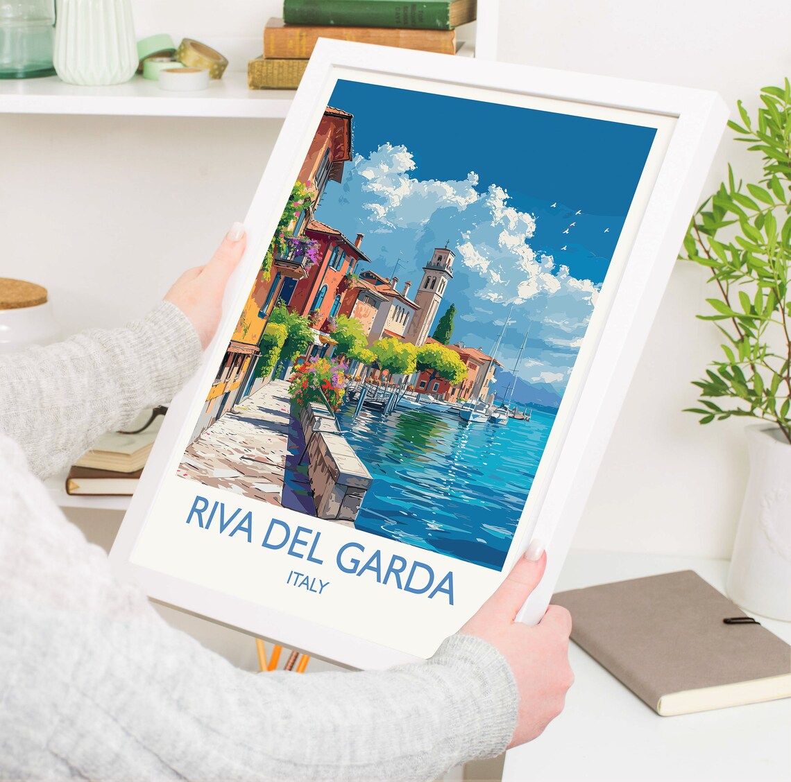 Riva Del Garda Travel Poster, Italian Lakes Art Print - Image 5