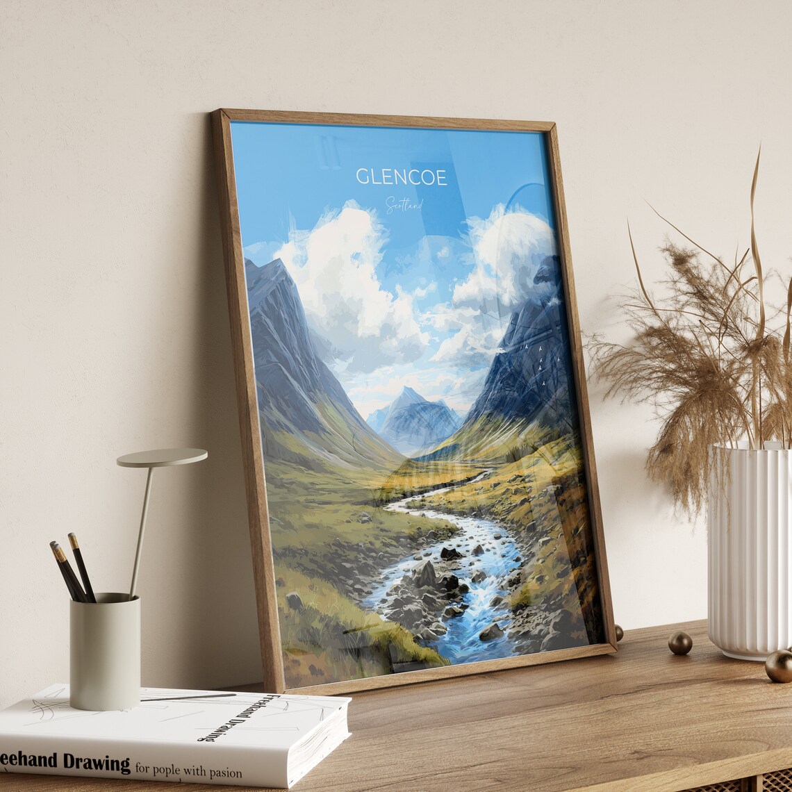 Glencoe Travel Poster, Scotland Highlands Art Print - Image 2