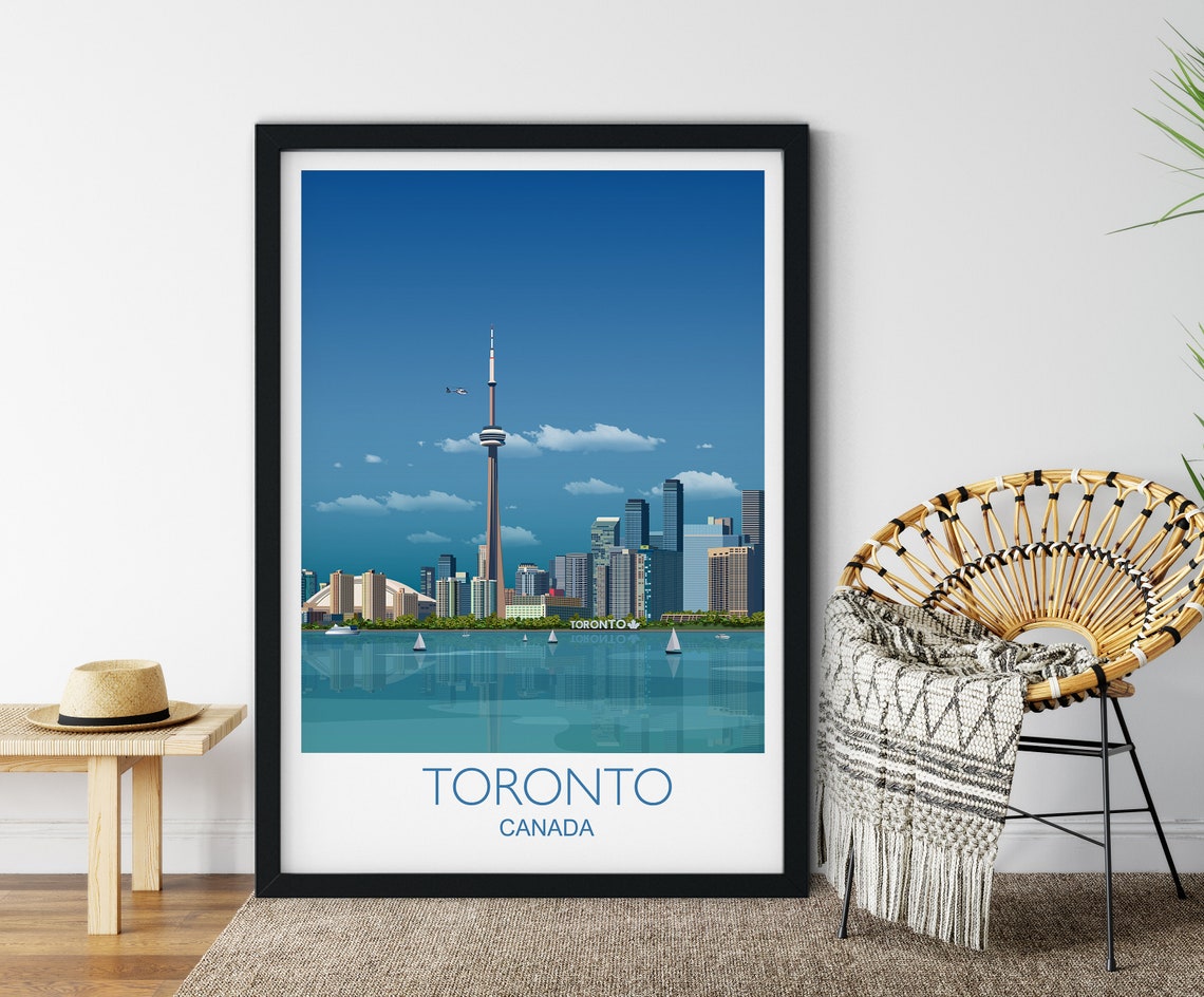 Travel Poster Of Toronto Travel Print Of Toronto City Of Toronto Canada Canada Travel Poster Toronto Cityscape