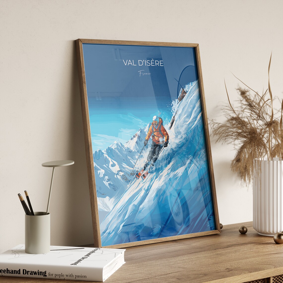 Val Disere Vintage Ski Travel Poster, Art Print - Image 2