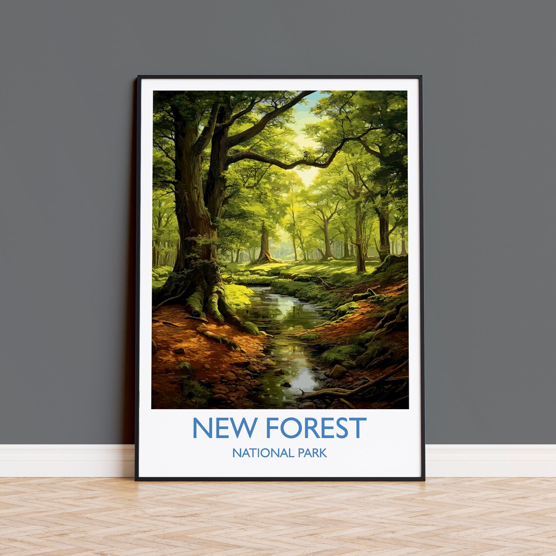 New Forest Travel Poster, England Travel Poster