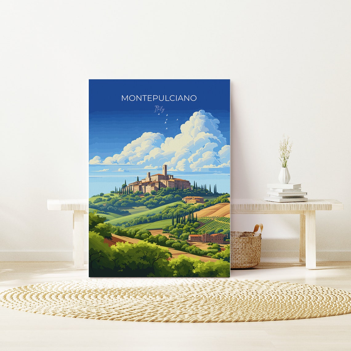 Montepulciano Travel Poster Wall Art Travel Print Of Montepulciano Montepulciano Art Lovers Gift Italy Italy Art Gift - Image 2