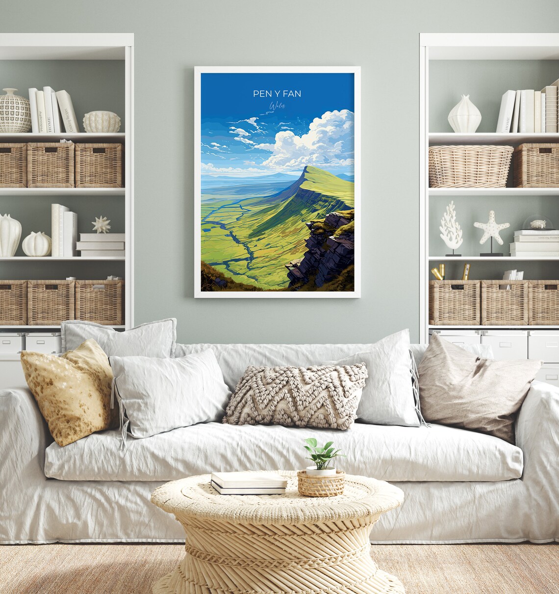 Pen Y Fan Travel Poster, Brecon Beacons Wales - Image 4