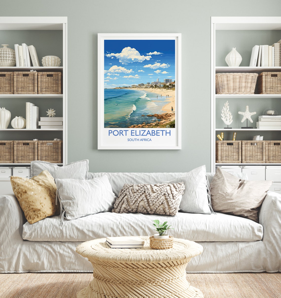 Port Elizabeth Travel Print Travel Poster Of Port Elizabeth Port Elizabeth Art Lovers Gift South Africa Gift Wall Art Print - Image 4