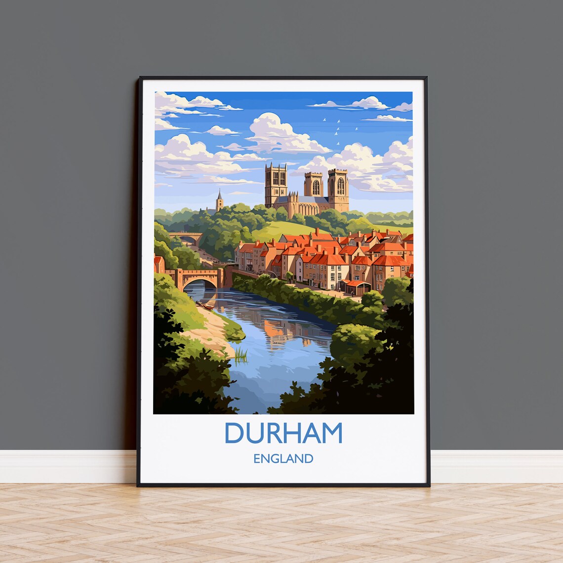 Durham Travel Poster, Durham County England