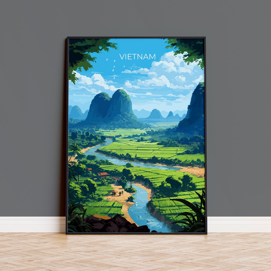Vietnam Asia Gift Travel Poster