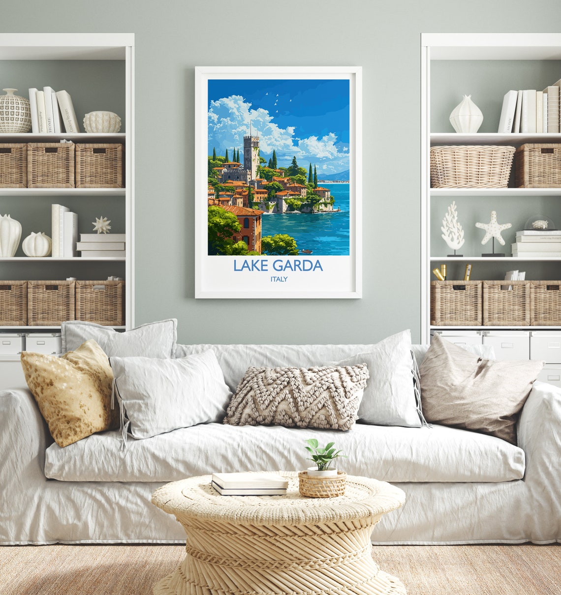 Lake Garda Travel Print Wall Art Travel Poster Of Lake Garda Lake Garda Art Lovers Gift Italy Italian Lakes Art Gift - Image 4