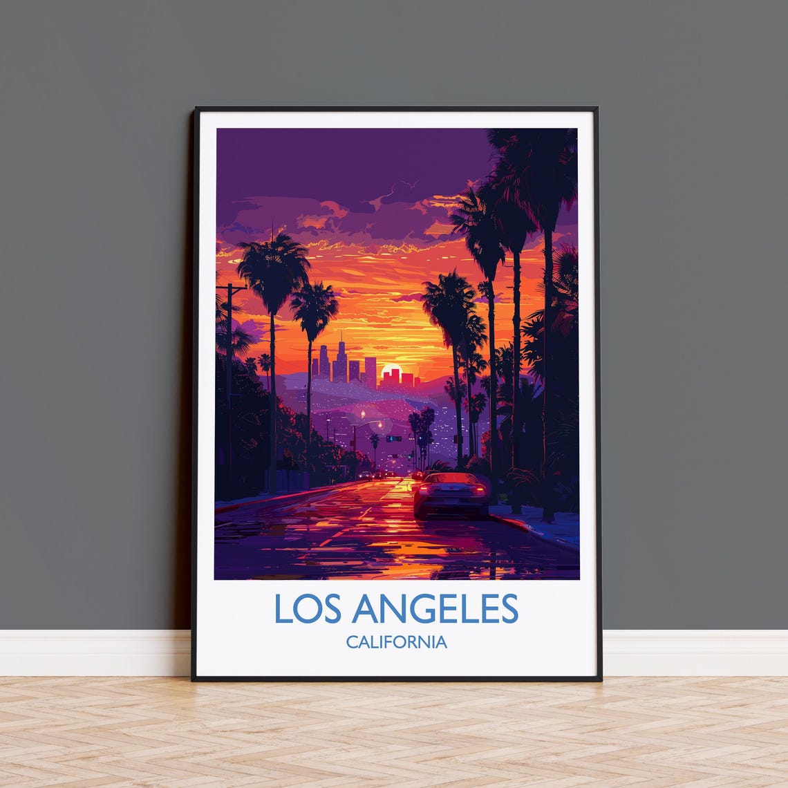 Los Angeles Travel Print Travel Poster Of Los Angeles California Los Angeles Art Lovers Gift Usa Gift Wall Art Print
