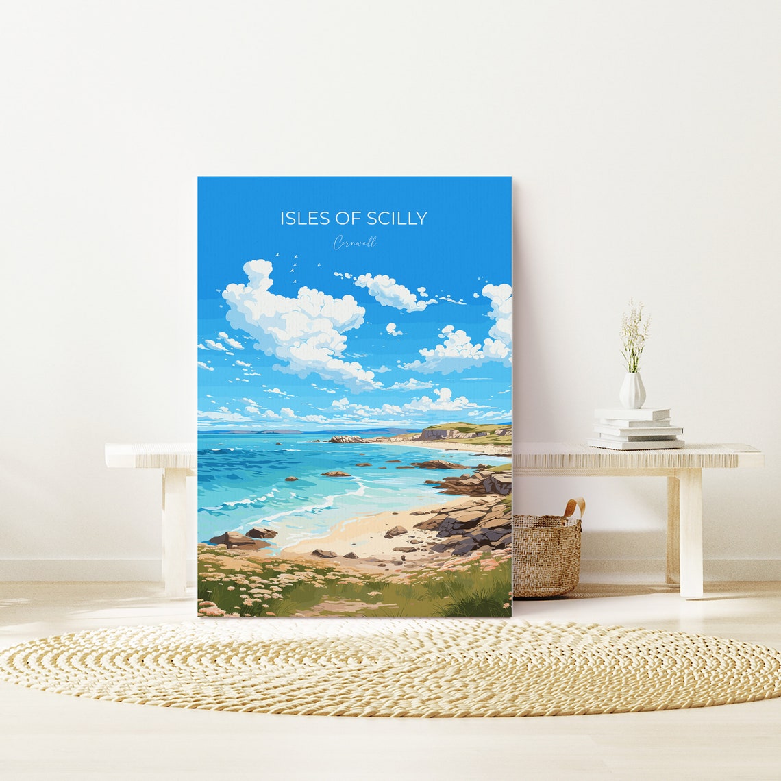 Isles Of Scilly Travel Poster Travel Print Of Isles Of Scilly England Cornwall Art Isles Of Scilly Art Lovers Gift Wall Art Print - Image 2