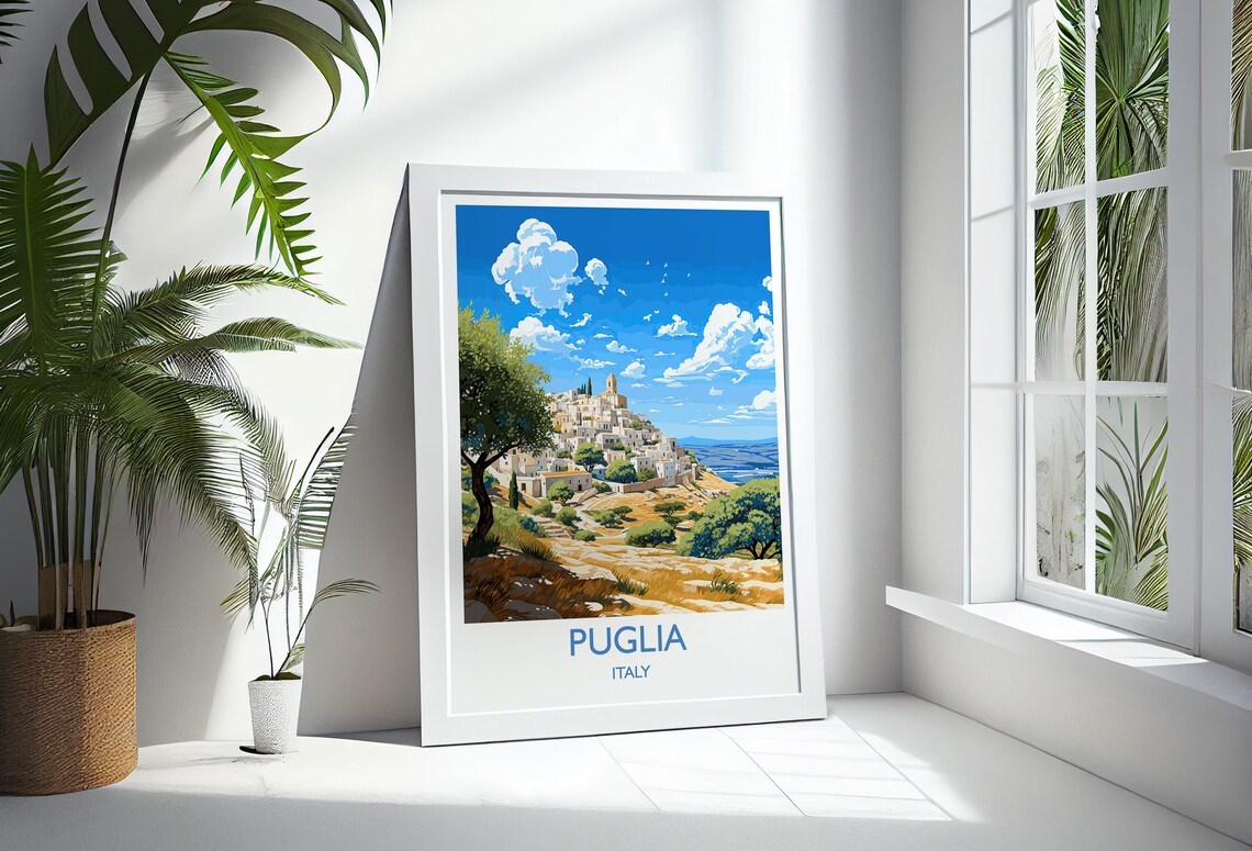Puglia Travel Poster, Italy Art Lovers Gift - Image 3
