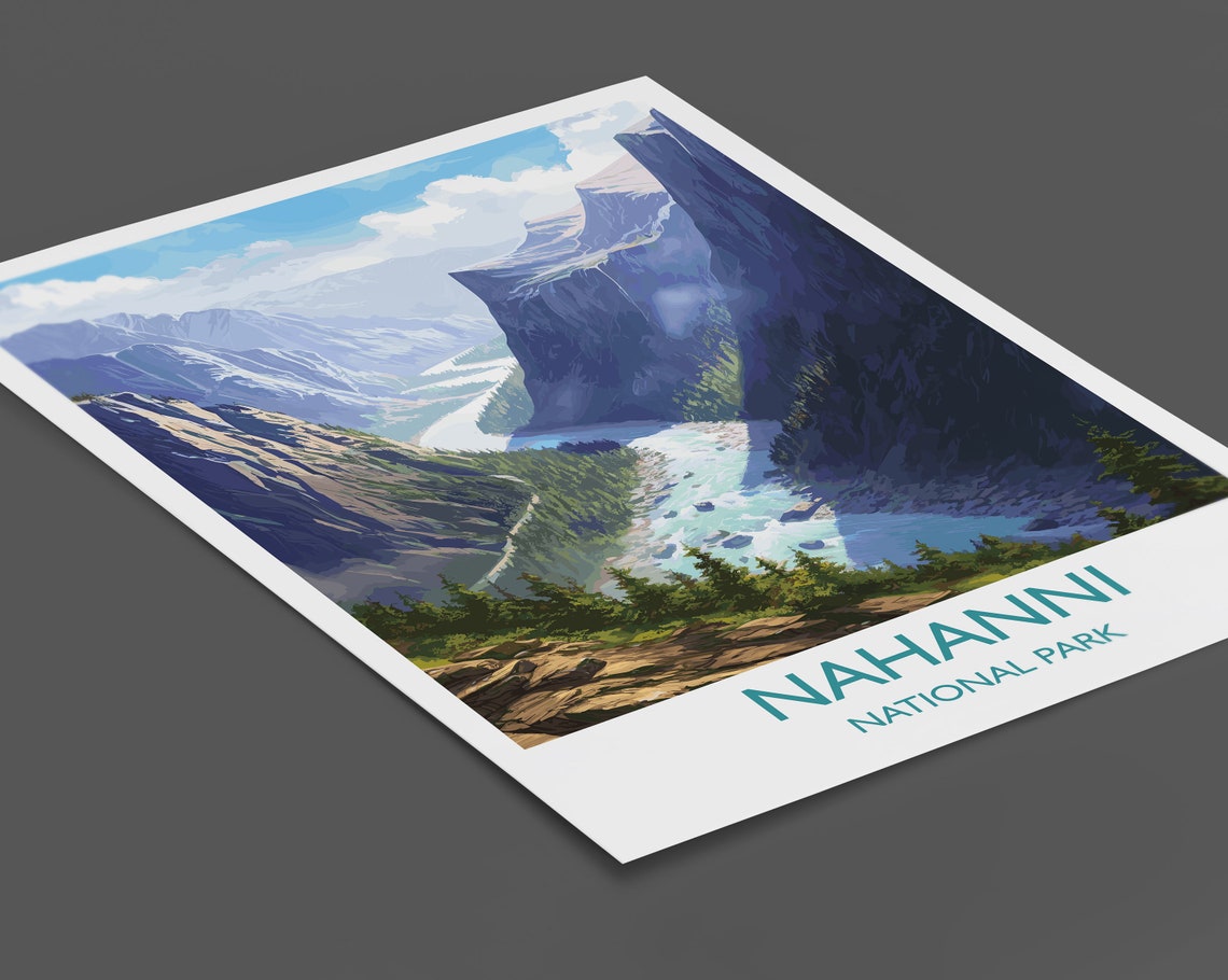 Nahanni National Park Canada River Canyon Wilderness Art Poster - Image 2