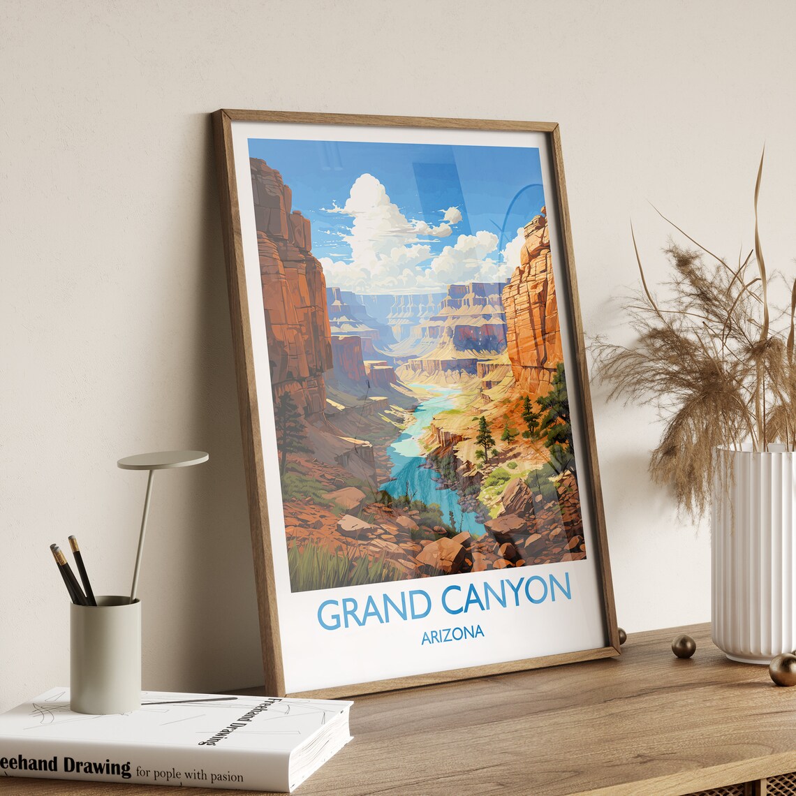 Grand Canyon Travel Poster, Arizona National Park Art Print - Image 2