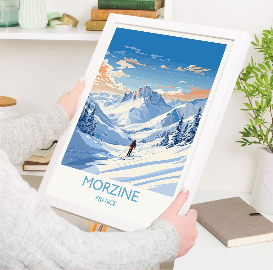 Morzine Wall Art Travel Poster Travel Print Of Morzine Ski Poster Morzine Art Gift France Ski Art Travel Gift - Image 5