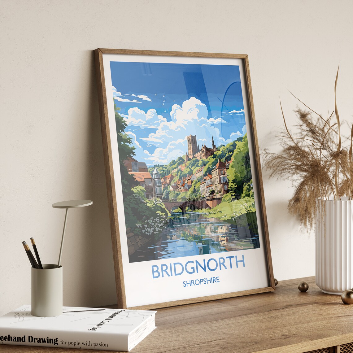 Bridgnorth Travel Poster, England Wall Art Print - Image 2