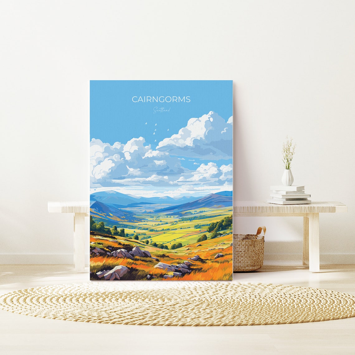 Cairngorms Scotland Rugged Mountain Valley View Travel Poster - Image 4
