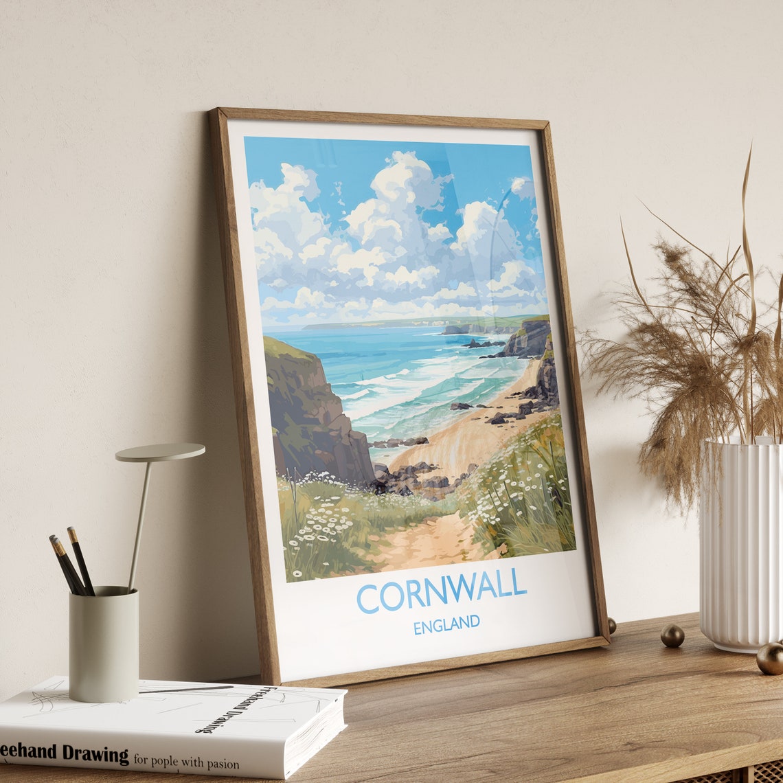 Cornwall England Travel Poster - Image 3