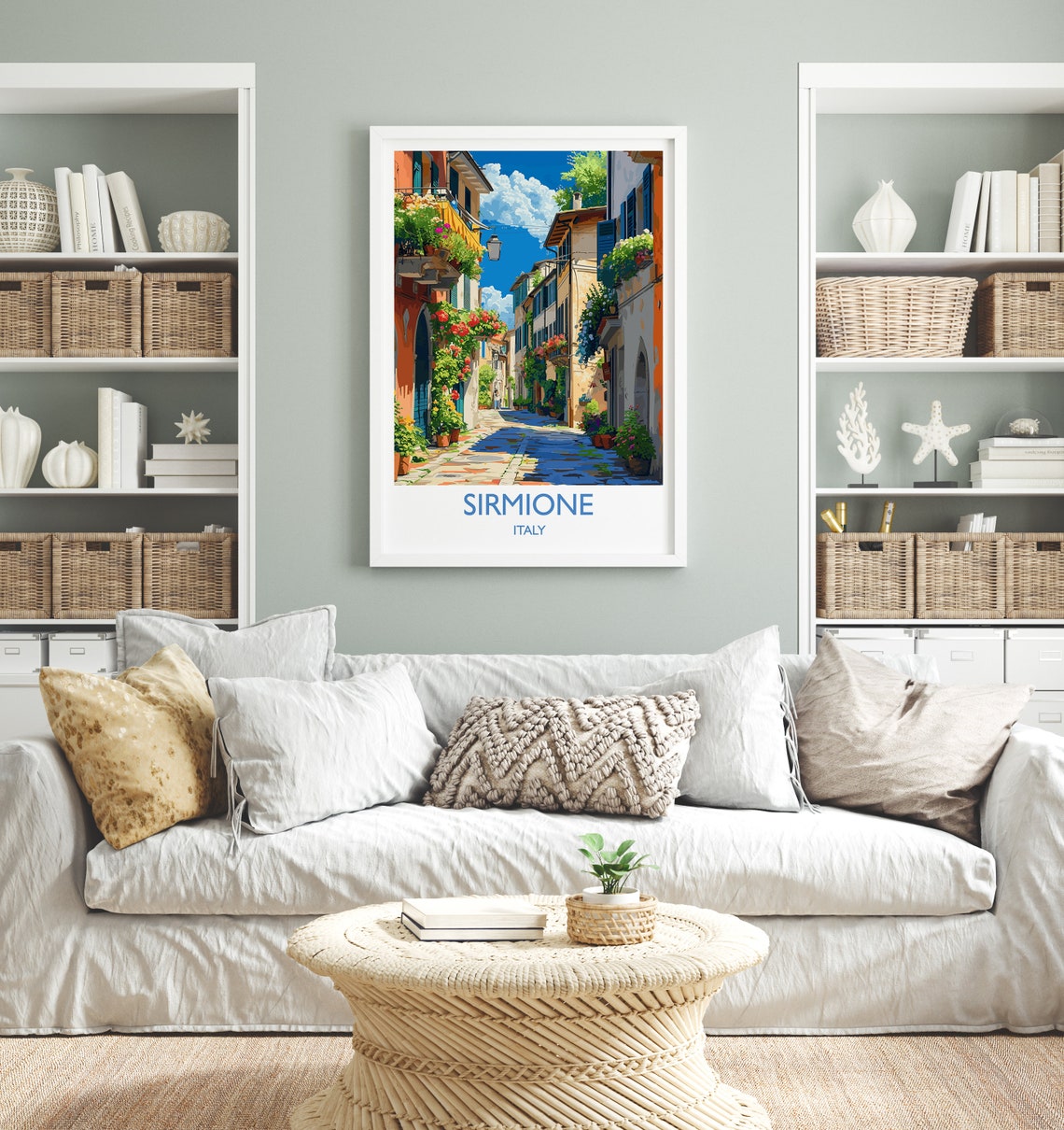 Sirmione Travel Print Wall Art Travel Poster Of Lake Garda Sirmione Art Lovers Gift Italy Italian Lakes Art Gift - Image 4