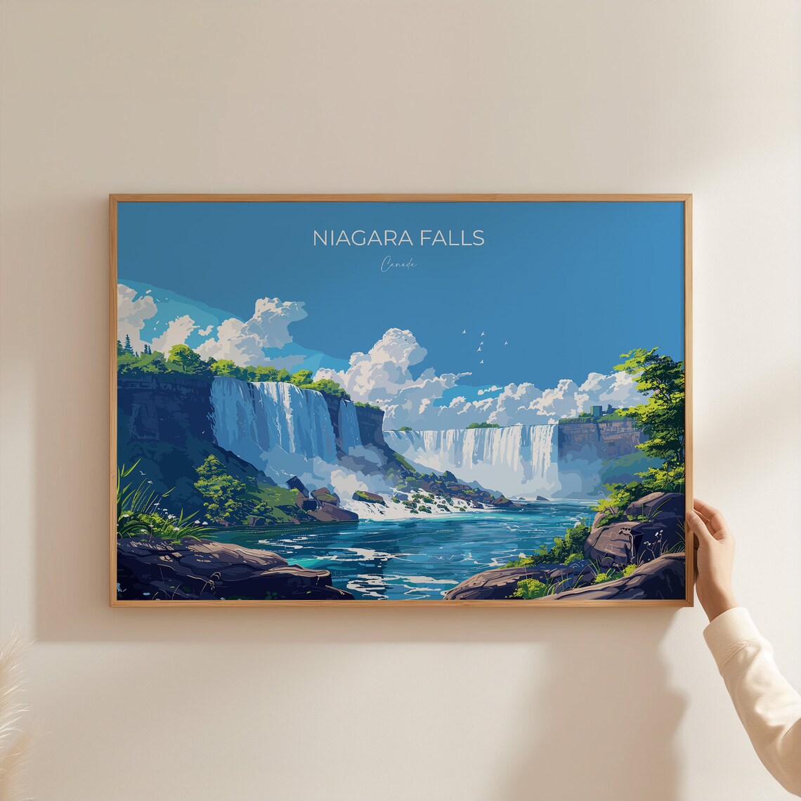 Niagara Falls Travel Poster, Canada Landscape Print - Image 3