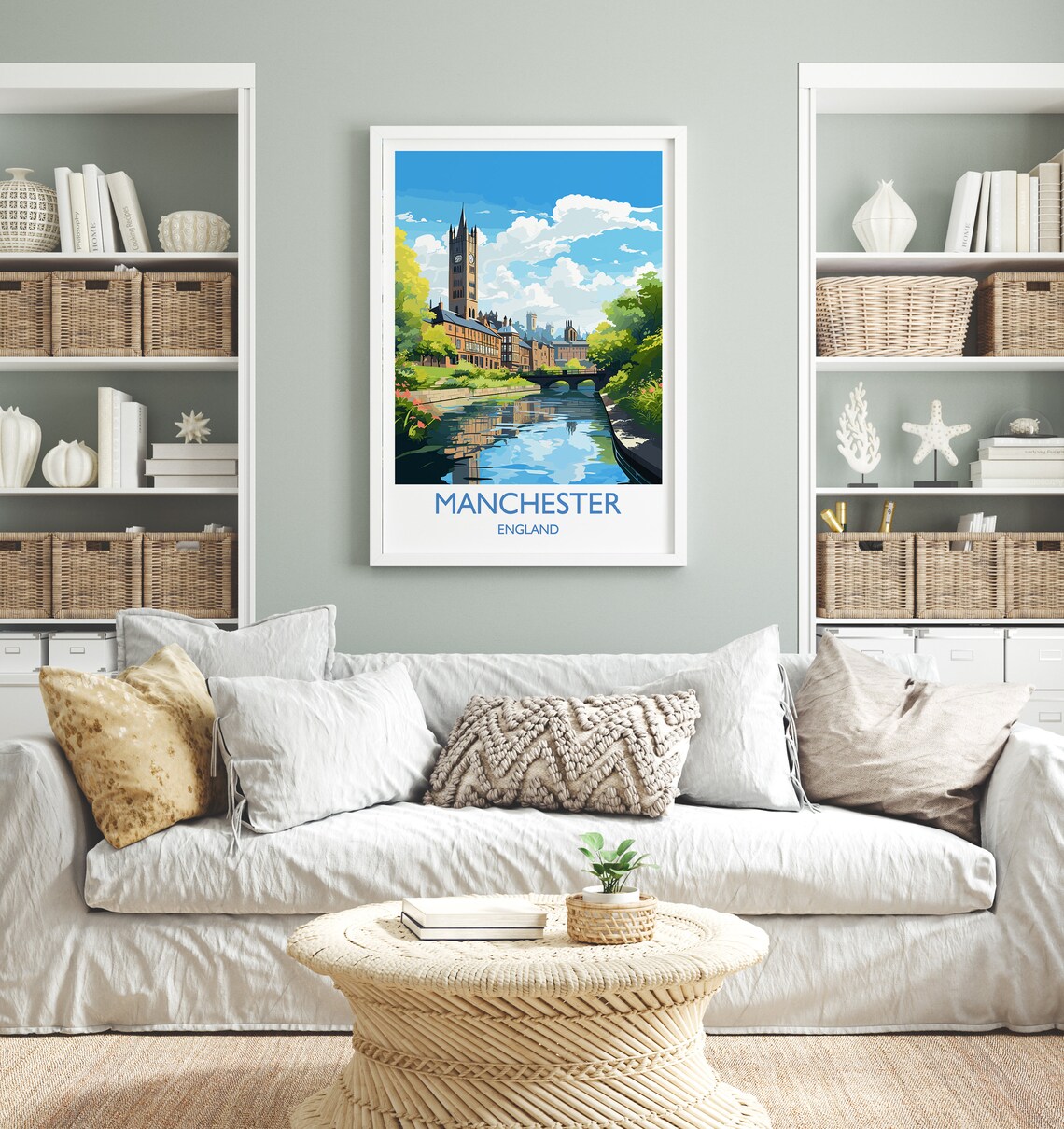 Manchester Travel Poster, Lancashire Place Print - Image 4