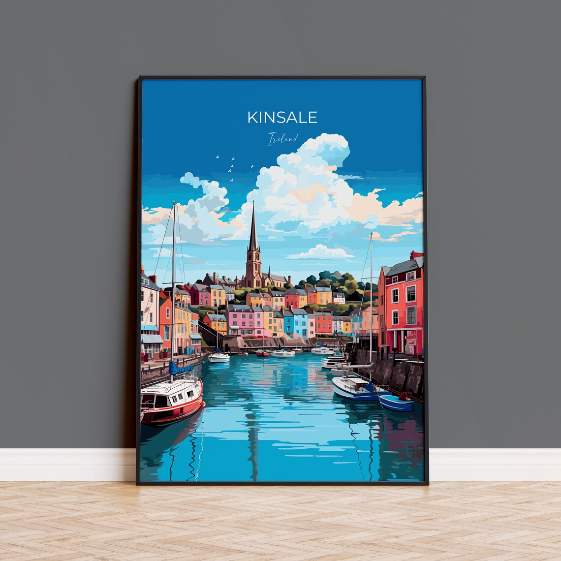 Kinsale Travel Poster, Ireland Wall Art Print