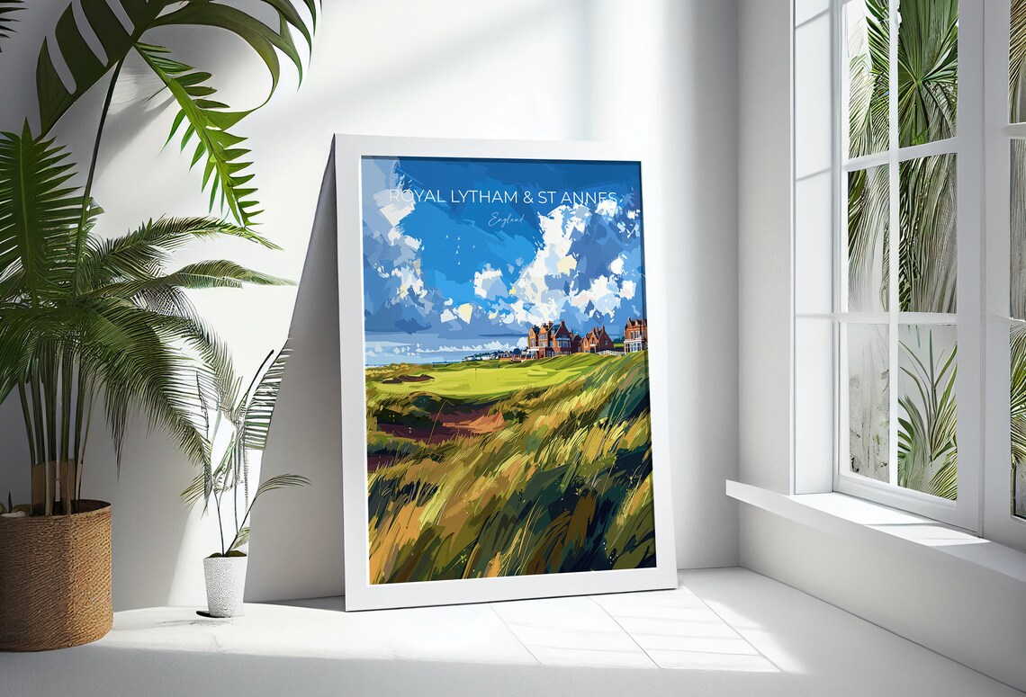 Royal Lytham & St Annes England Clubhouse Links Vintage Poster - Image 3