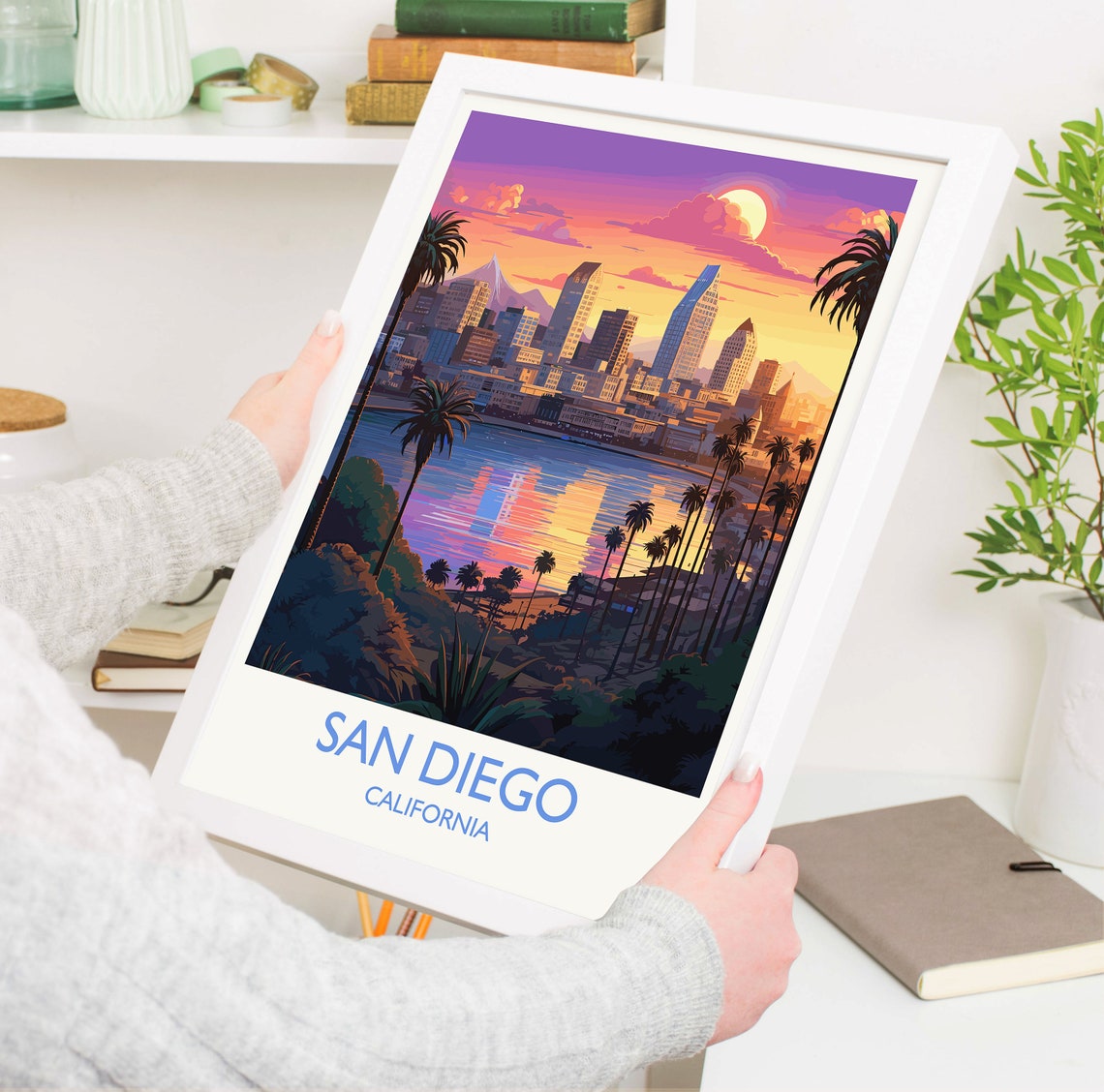 San Diego Travel Poster Travel Print Of San Diego California San Diego Gift Usa Gift Wall Art Print - Image 5