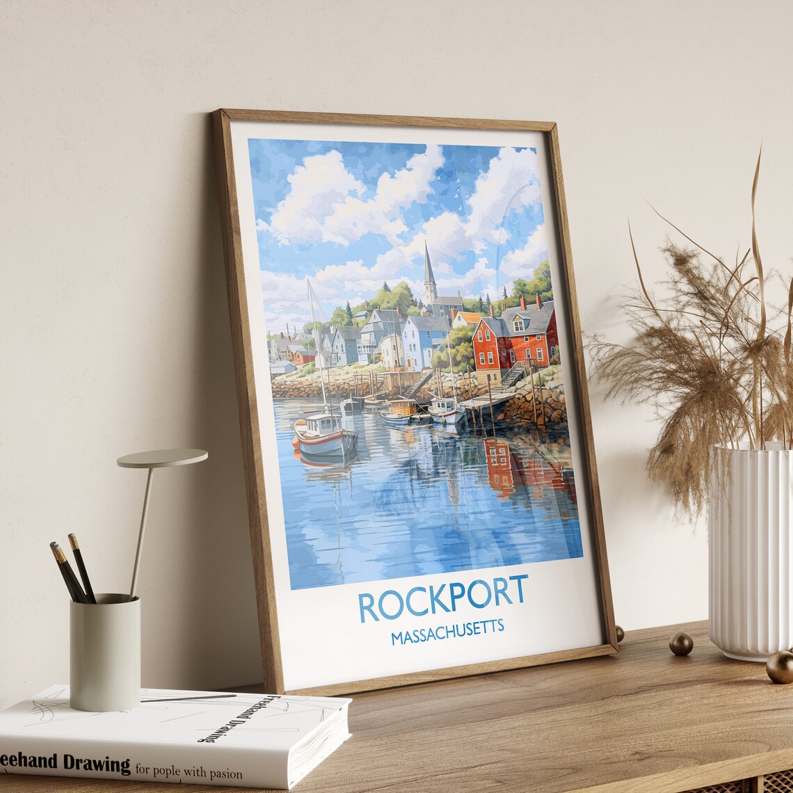 Rockport Massachusetts Travel Poster, Wall Art Print - Image 3