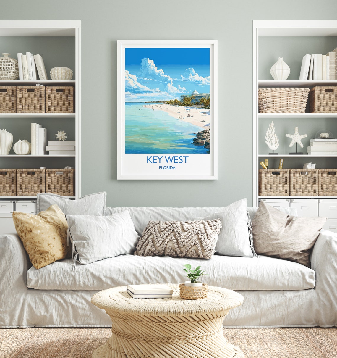 Key West Florida Tropical Beach Palms Resort Travel Poster Wall Decor - Image 4
