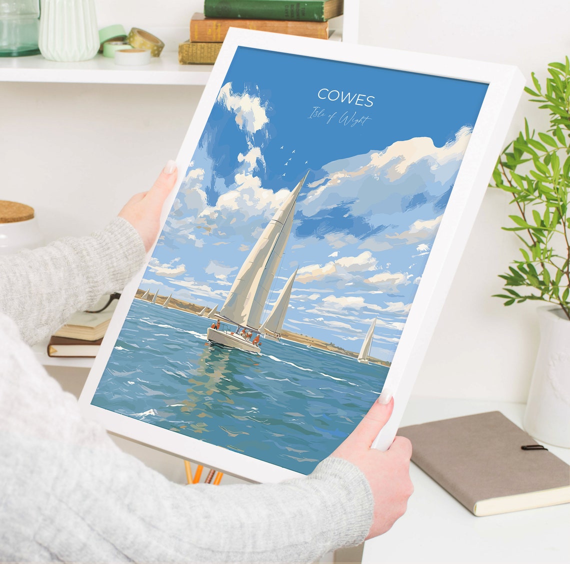Cowes Travel Print Travel Poster Of Cowes Cowes Gift Cowes Art Sailing Art Isle Of Wight Gift - Image 5