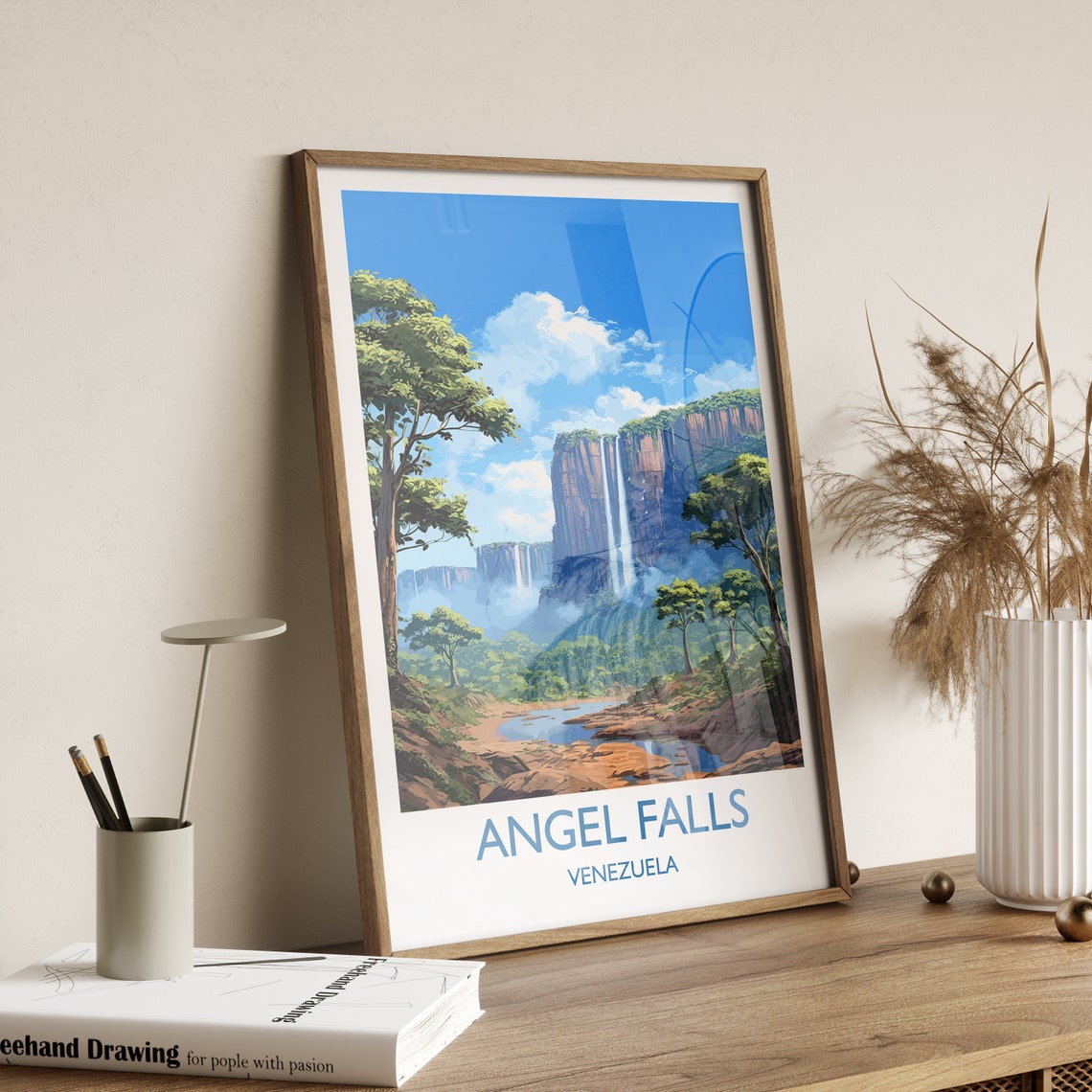 Angel Falls Venezuela Jungle Waterfall Tepui Travel Poster Wall Decor - Image 3