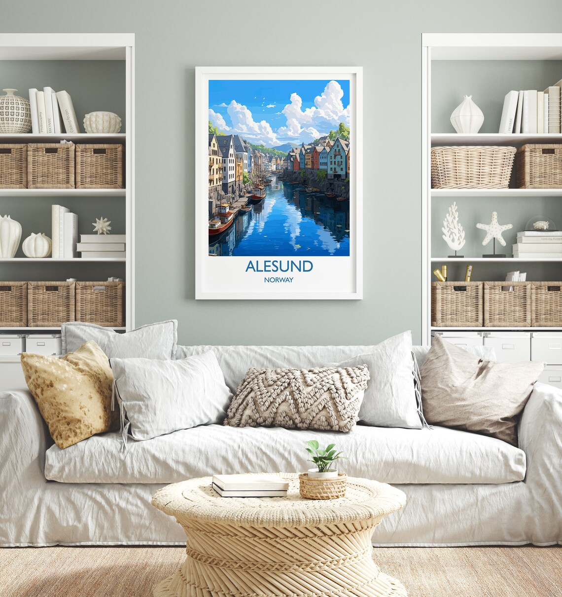 Alesund Norway Travel Poster, European Travel Print - Image 4
