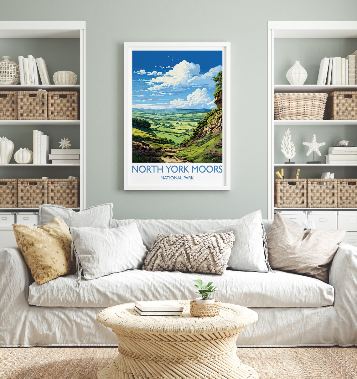 North York Moors Travel Poster, England Landscape - Image 4
