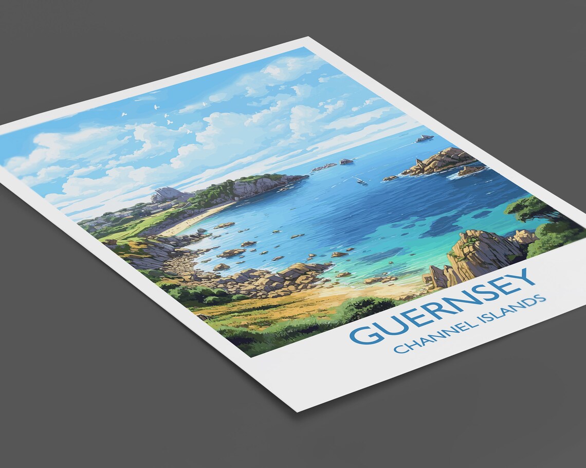 Guernsey Travel Poster, Channel Islands Art Print - Image 2