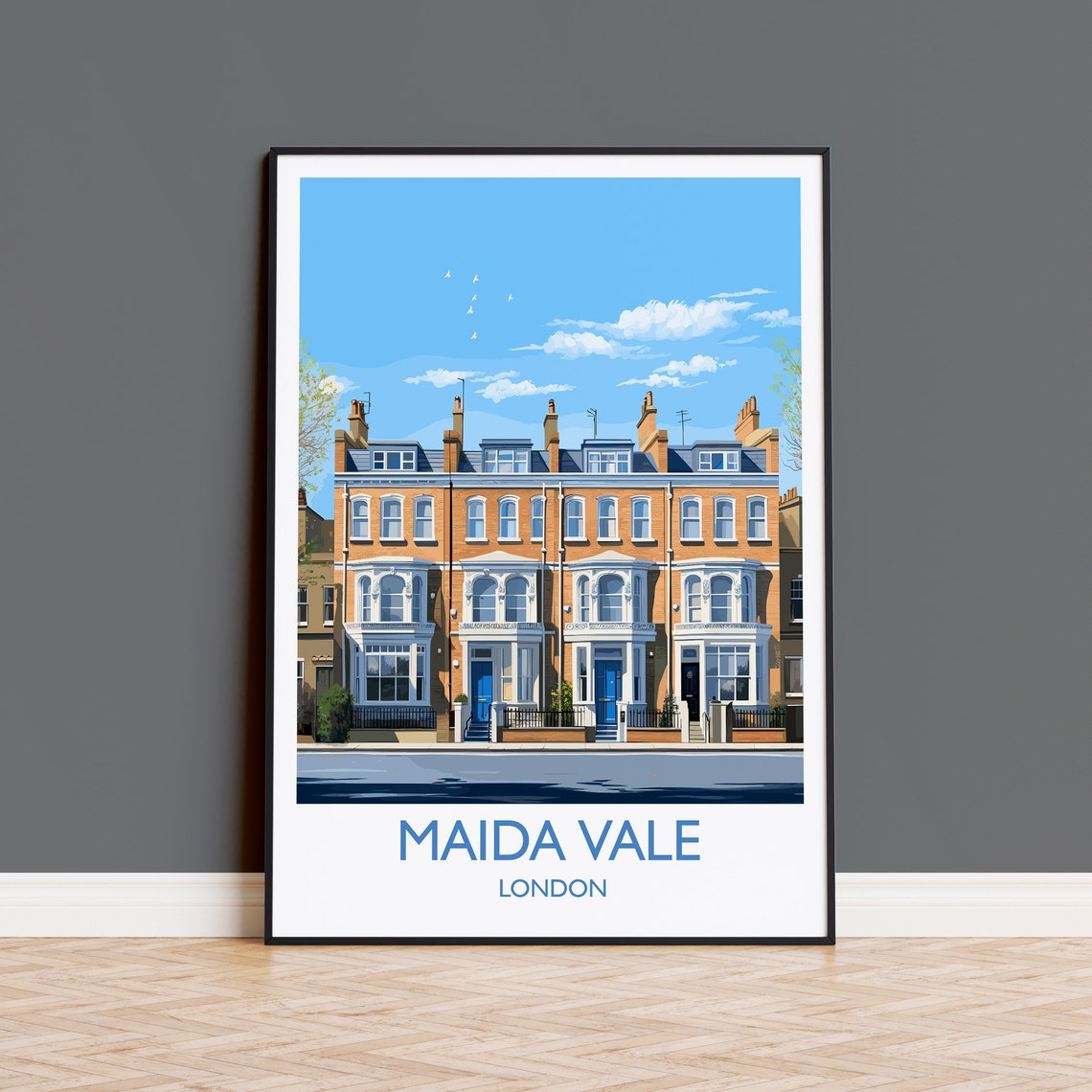 Maida Vale Travel Poster Travel Print Of Maida Vale London Poster Maida Vale Art Gift London Art Lovers Uk Travel Gift